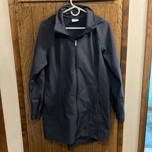 Columbia Sportswear women’s large hooded softshell long coat.